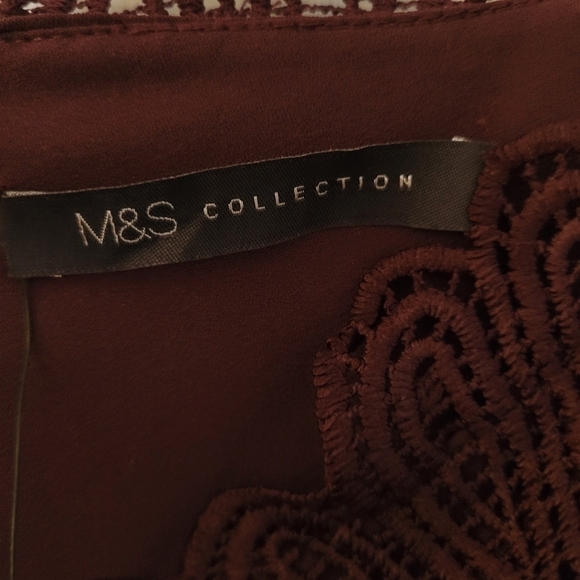 PURPLE M&S Marks and Spencers NWT Occasion Dress Spaghetti Straps Size US 16 - Picture 7 of 15